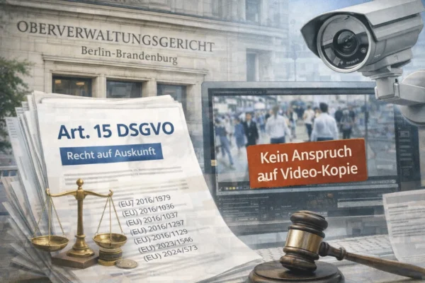 Symbolbild zur Entscheidung des OVG Berlin-Brandenburg zum Auskunftsrecht nach Art. 15 DSGVO bei Videoaufzeichnungen.