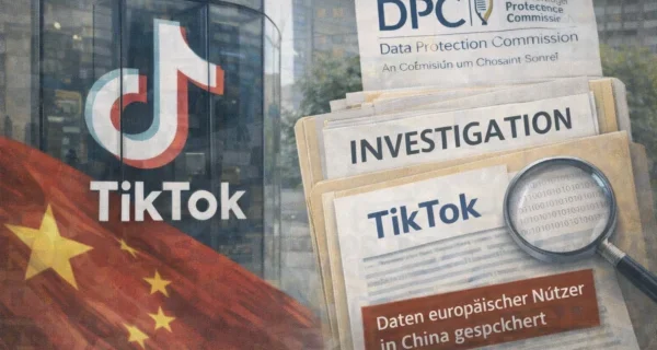 Symbolbild zur erneuten Untersuchung der irischen Datenschutzbehörde gegen TikTok wegen möglicher Speicherung europäischer Nutzerdaten in China.