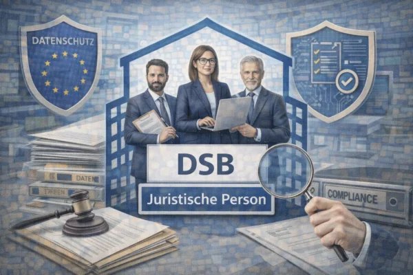 Symbolbild zur Benennung einer juristischen Person als Datenschutzbeauftragter nach der DSGVO.