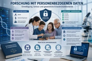 Symbolbild zur Verarbeitung personenbezogener Daten in der Forschung bei fehlender oder eingeschränkter Einwilligungsfähigkeit.
